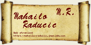 Mahailo Radučić vizit kartica